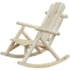 OUTSUNNY Fauteuil De Jardin Adirondack à Bascule Rocking Chair Style Néo-rétro Assise Dossier Ergonomique Bois Naturel De Pin 2 OUTSUNNY Fauteuil De Jardin Adirondack à Bascule Rocking Chair Style Néo-rétro Assise Dossier Ergonomique Bois Naturel De Pin -Promos Verde Rêverie Boutique 4150585 1
