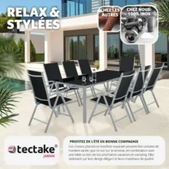 Lot De 8 Chaises De Jardin Pliantes En Aluminium - Lot De 8 Fauteuils De Jardin, Fauteuils Exterieur, Chaises Exterieur 9 Lot De 8 Chaises De Jardin Pliantes En Aluminium - Lot De 8 Fauteuils De Jardin, Fauteuils Exterieur, Chaises Exterieur -Promos Verde Rêverie Boutique 41613769 3