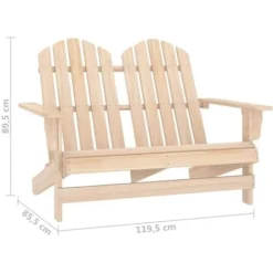 Chaise De Jardin Adirondack 2 Places Bois De Sapin Massif VidaXL 9 Chaise De Jardin Adirondack 2 Places Bois De Sapin Massif VidaXL -Promos Verde Rêverie Boutique 42096315 3