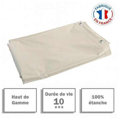 Bâche PVC Pergola 680 Gr/M² TECPLAST Ivoire 3.5 X 4 M - PR1441 3 Bâche PVC Pergola 680 Gr/M² TECPLAST Ivoire 3.5 X 4 M - PR1441