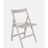 Dmora Chaise Pliante Moderne En Bois, Pour Balcon Ou Jardin, Cm 42x48h79, Assise H Cm 47, Couleur Blanche, Avec Emballage Renforcé -Promos Verde Rêverie Boutique 42832873 1