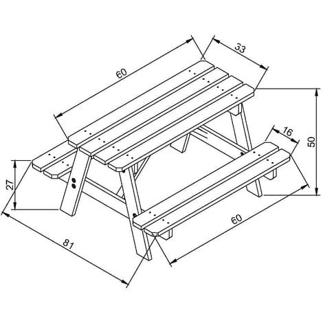 TIMBELA M012-1 Table Enfant En Bois – Table Et Chaise Enfant - Salon De Jardin Enfant 81x60xH50 Cm - Table Picnic Enfant Pour L'extérieur Ou à L'intérieur 5 TIMBELA M012-1 Table Enfant En Bois – Table Et Chaise Enfant - Salon De Jardin Enfant 81x60xH50 Cm - Table Picnic Enfant Pour L'extérieur Ou à L'intérieur – Image 3