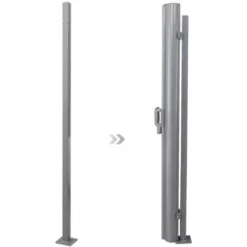 Songmics Poteau De Fixation Pour Store Latéral, Accessoire Pour Brise-Vue, Pour Ne Pas Faire Des Trous Dans Un Mur GSA002