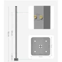 Songmics Poteau De Fixation Pour Store Latéral, Accessoire Pour Brise-Vue, Pour Ne Pas Faire Des Trous Dans Un Mur GSA002 -Promos Verde Rêverie Boutique 4368754 4