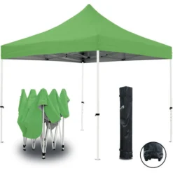 Tente Pliante 3x3m ECO Tube 25mm En Acier Bâche 220g/m² ENDUIT PVC 100% ÉTANCHE Pavillon Jardin Tonnelle Réception Sac De Transport