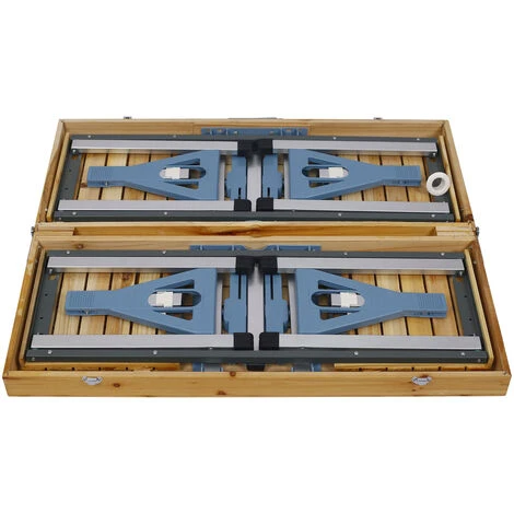 Table De Camping Avec 4 Chaises 85x72x66cm Ensemble De Meuble En Bloc Pliant En Bois Et Aluminium 6 Table De Camping Avec 4 Chaises 85x72x66cm Ensemble De Meuble En Bloc Pliant En Bois Et Aluminium – Image 4