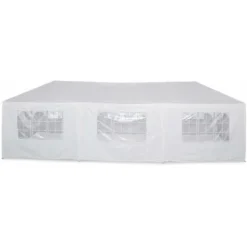 Tente De Réception 3x9m. 27 M² - Massilia - Blanc - à Utiliser Comme Pavillon. Pergola. Tente De Jardin. Chapiteau Ou Tonnelle. -Promos Verde Rêverie Boutique 459284 2