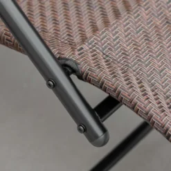 OUTSUNNY Chaise Longue à Bascule Rocking Chair Design Contemporain Dim. 160L X 61l X 79H Cm Métal Textilène Brun 11 OUTSUNNY Chaise Longue à Bascule Rocking Chair Design Contemporain Dim. 160L X 61l X 79H Cm Métal Textilène Brun -Promos Verde Rêverie Boutique 48159375 5