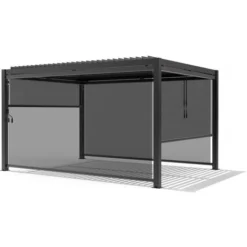 Store Enrouleur Pour Pergola - 370 X 210 Cm - Anthracite 9 Store Enrouleur Pour Pergola - 370 X 210 Cm - Anthracite -Promos Verde Rêverie Boutique 48378801 4