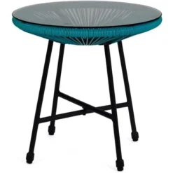 Salon De Jardin IZMIR Table Et 2 Fauteuils Oeuf Cordage Bleu Canard 9 Salon De Jardin IZMIR Table Et 2 Fauteuils Oeuf Cordage Bleu Canard -Promos Verde Rêverie Boutique 48770122 3