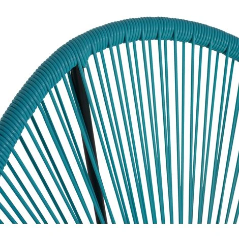 Salon De Jardin IZMIR Table Et 2 Fauteuils Oeuf Cordage Bleu Canard 6 Salon De Jardin IZMIR Table Et 2 Fauteuils Oeuf Cordage Bleu Canard – Image 4