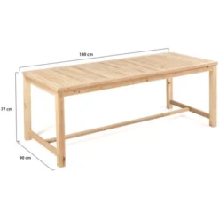 Salon De Jardin UVITA En Bois Table De Jardin 180 CM + 2 Bancs -Promos Verde Rêverie Boutique 48918237 4