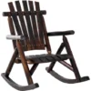 OUTSUNNY Fauteuil De Jardin Adirondack à Bascule Rocking Chair Style Rustique Chic Bois Sapin Traité Carbonisation 1 OUTSUNNY Fauteuil De Jardin Adirondack à Bascule Rocking Chair Style Rustique Chic Bois Sapin Traité Carbonisation -Promos Verde Rêverie Boutique 49542440 1