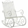 Chaise Fauteuil à Bascule Rocking Chair Pour Jardin En Fer Blanc Vieilli 2 Chaise Fauteuil à Bascule Rocking Chair Pour Jardin En Fer Blanc Vieilli -Promos Verde Rêverie Boutique 5019489 1