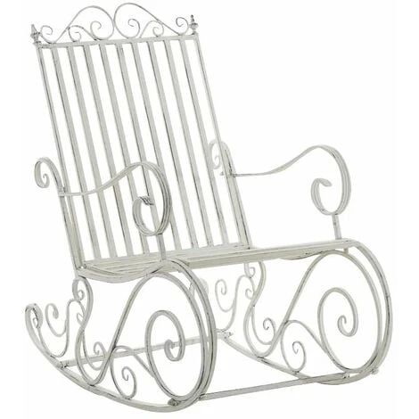 Chaise Fauteuil à Bascule Rocking Chair Pour Jardin En Fer Blanc Vieilli 3 Chaise Fauteuil à Bascule Rocking Chair Pour Jardin En Fer Blanc Vieilli