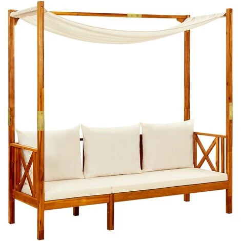 Banc De Jardin Avec Auvent Bois D'acacia Solide VidaXL 3 Banc De Jardin Avec Auvent Bois D'acacia Solide VidaXL