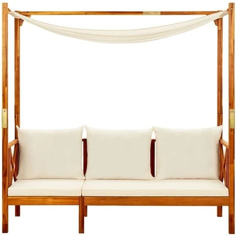 Banc De Jardin Avec Auvent Bois D'acacia Solide VidaXL 4 Banc De Jardin Avec Auvent Bois D'acacia Solide VidaXL – Image 2