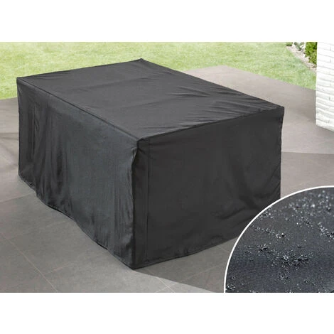 Cuba - Salon De Jardin Encastrable 10 Places - En Résine Tressée - Noir Avec Coussins Gris + Housse De Protection 7 Cuba - Salon De Jardin Encastrable 10 Places - En Résine Tressée - Noir Avec Coussins Gris + Housse De Protection – Image 5