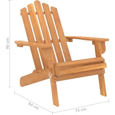 Chaise De Jardin Adirondack Bois D'acacia Massif VidaXL 5 Chaise De Jardin Adirondack Bois D'acacia Massif VidaXL – Image 3