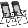 OUTSUNNY Lot De 2 Chaises De Jardin Camping Pliables - Dossier Inclinable 5 Positions - Tétière Incluse - Acier époxy Oxford Textilène Noir 2 OUTSUNNY Lot De 2 Chaises De Jardin Camping Pliables - Dossier Inclinable 5 Positions - Tétière Incluse - Acier époxy Oxford Textilène Noir -Promos Verde Rêverie Boutique 50904470 1