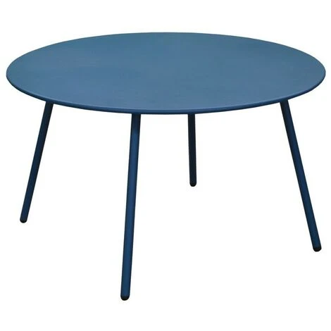 PROLOISIRS Table Basse De Jardin Ronde En Acier Rio - Bleu Ø 70 Cm 3 PROLOISIRS Table Basse De Jardin Ronde En Acier Rio - Bleu Ø 70 Cm