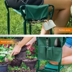 Tabouret De Jardinage Pliable Avec Rangement - Vert - Linxor 11 Tabouret De Jardinage Pliable Avec Rangement - Vert - Linxor -Promos Verde Rêverie Boutique 50935144 5