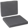 OUTSUNNY Coussins De Fauteuil De Jardin Zippés Déhoussables - Galettes De Chaise De Jardin - épais Rembourrage 7 Cm - Polyester Haute Densité Gris