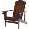 OUTSUNNY Fauteuil De Jardin Adirondack Grand Confort Porte-gobelet Intégré Bois De Sapin Traité Peint Marron -Promos Verde Rêverie Boutique 51254822 1