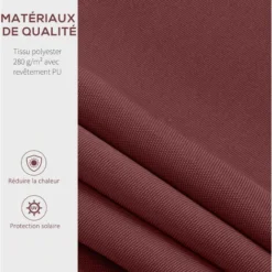 OUTSUNNY Store Banne Manuel Rétractable Aluminium Polyester Imperméabilisé 3,5L X 2,5l M Bordeaux 10 OUTSUNNY Store Banne Manuel Rétractable Aluminium Polyester Imperméabilisé 3,5L X 2,5l M Bordeaux -Promos Verde Rêverie Boutique 52476534 4