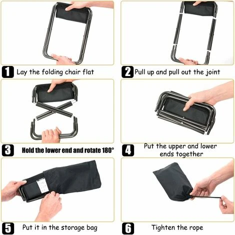Tabouret Pliant D'extérieur,Triomphe Tabouret Pliant En Alliage D'aluminium, Mini Tabouret Pliant Portable, Ultra Léger, Avec Sac De Rangement, Pour La Pêche, Le Camping, Le Barbecue En Plein Air, Les 6 Tabouret Pliant D'extérieur,Triomphe Tabouret Pliant En Alliage D'aluminium, Mini Tabouret Pliant Portable, Ultra Léger, Avec Sac De Rangement, Pour La Pêche, Le Camping, Le Barbecue En Plein Air, Les – Image 4