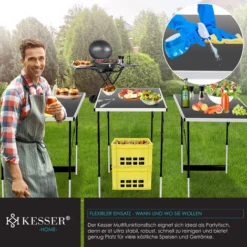 KESSER® Table Multifonctions Professionnelle 3 Pièces, 100 X 60 Cm, Table à Tapisser 30 Kg De Charge Par Table Avec Fonction De Rallonge Table Pliante Table De Brocante Table D’appoint Table Polyvalen 10 KESSER® Table Multifonctions Professionnelle 3 Pièces, 100 X 60 Cm, Table à Tapisser 30 Kg De Charge Par Table Avec Fonction De Rallonge Table Pliante Table De Brocante Table D’appoint Table Polyvalen -Promos Verde Rêverie Boutique 53097890 4