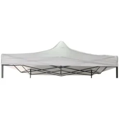 Rebecca Mobili Couverture De Toit Gazebo Polyester Blanc Imperméable 3x3