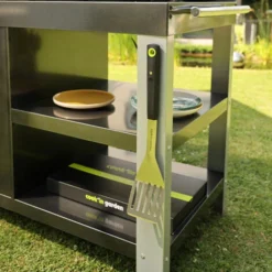 Desserte De Jardin - En Acier Pour Plancha / Barbecue - Avec Crédence, Étagère, Gris - Cook'In Garden -Promos Verde Rêverie Boutique 53293445 3