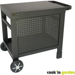 Desserte De Jardin - REVA 80 - Montage Facile - Dimensions Produit : L 98 X L 65 X H 80cm - Noir - Cook'in Garden