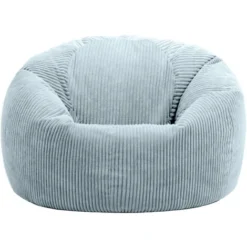 Icon Pouf Classique En Velours Côtelé Kingston, Fauteuil Pouf Pour Adultes, 85cm X 50cm, Bleu Glacé -Promos Verde Rêverie Boutique 53589802 4
