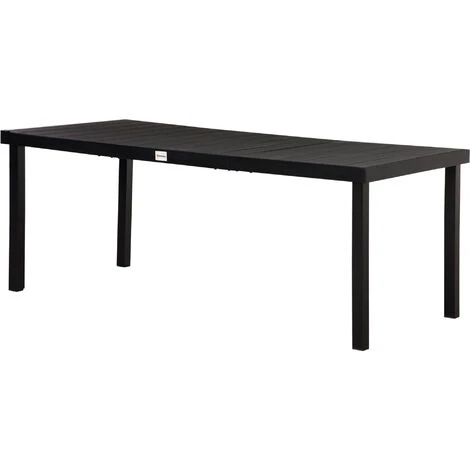 OUTSUNNY Table De Jardin Rectangulaire Pour 8 Personnes En Aluminium Plateau PE à Lattes Aspect Bois Dim. 190L X 90l X 74H Cm Noir 3 OUTSUNNY Table De Jardin Rectangulaire Pour 8 Personnes En Aluminium Plateau PE à Lattes Aspect Bois Dim. 190L X 90l X 74H Cm Noir