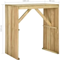 Meubles De Bar De Jardin 5 Pcs Bois De Pin Imprégné VidaXL 9 Meubles De Bar De Jardin 5 Pcs Bois De Pin Imprégné VidaXL -Promos Verde Rêverie Boutique 53600795 3