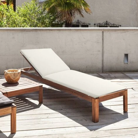 Coussin De Transat Déhoussable (L175 Cm) Mambo Ecru 4 Coussin De Transat Déhoussable (L175 Cm) Mambo Ecru – Image 2