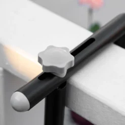 OUTSUNNY Table Suspendue De Balcon Pliable Dim. Plateau 60L X 40l Cm Hauteur Réglable 57-72H Cm Métal époxy Noir -Promos Verde Rêverie Boutique 53829931 5