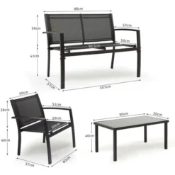 Ensemble De Salon De Jardin Extérieur Meuble De Jardin 4 Pièces En Rotin 3 Chaises Et 1 Table En Verre Trempé Pour Jardin, Balcon, Noir - IntimaTe WM Heart 11 Ensemble De Salon De Jardin Extérieur Meuble De Jardin 4 Pièces En Rotin 3 Chaises Et 1 Table En Verre Trempé Pour Jardin, Balcon, Noir - IntimaTe WM Heart -Promos Verde Rêverie Boutique 53940414 5