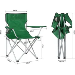 Lot De 2 Fauteuil Chaise De Camping Pliable Avec Porte-Gobelet ,Portable Pour Plage,Pêche, BBQ, Vert -IWMH 8 Lot De 2 Fauteuil Chaise De Camping Pliable Avec Porte-Gobelet ,Portable Pour Plage,Pêche, BBQ, Vert -IWMH -Promos Verde Rêverie Boutique 53940448 2