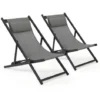 Chaise Longue Transat Pliable Chaise De Jardin Inclinable,pour Plage, Camping, Gris Foncé - Intimate WM Heart 2 Chaise Longue Transat Pliable Chaise De Jardin Inclinable,pour Plage, Camping, Gris Foncé - Intimate WM Heart -Promos Verde Rêverie Boutique 53940450 1
