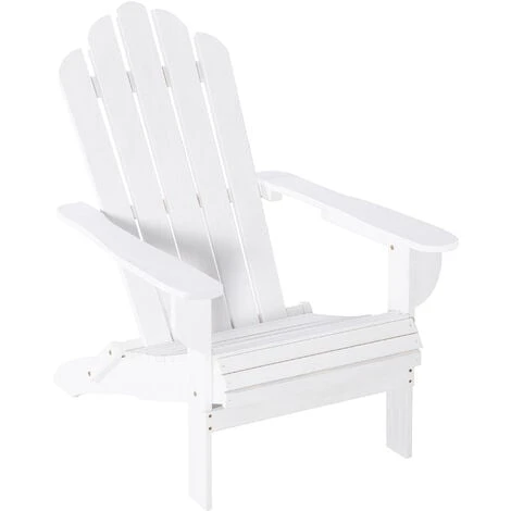 OUTSUNNY Fauteuil Adirondack Pliable De Jardin Grand Confort Dossier Incliné Assise Profonde Bois De Sapin Traité Peint Blanc 3 OUTSUNNY Fauteuil Adirondack Pliable De Jardin Grand Confort Dossier Incliné Assise Profonde Bois De Sapin Traité Peint Blanc