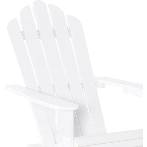 OUTSUNNY Fauteuil Adirondack Pliable De Jardin Grand Confort Dossier Incliné Assise Profonde Bois De Sapin Traité Peint Blanc 6 OUTSUNNY Fauteuil Adirondack Pliable De Jardin Grand Confort Dossier Incliné Assise Profonde Bois De Sapin Traité Peint Blanc – Image 4