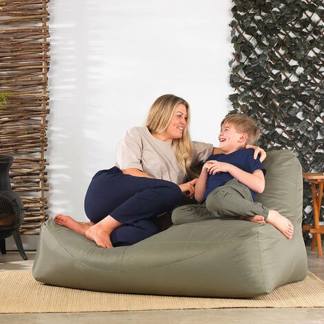 Veeva Pouf Canapé Vista, XXL Poufs D’intérieur Et D’extérieur, Vert Olive 4 Veeva Pouf Canapé Vista, XXL Poufs D’intérieur Et D’extérieur, Vert Olive – Image 2