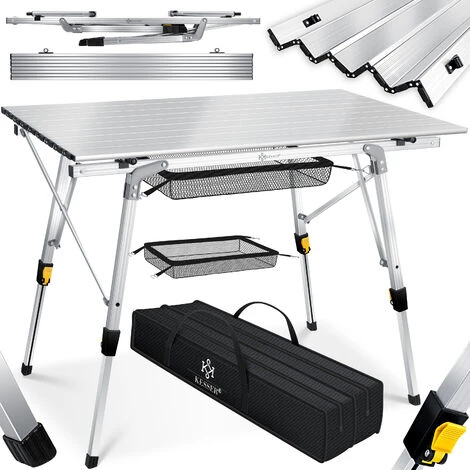 KESSER® Table De Camping Pliante Table De Camping Pliable Avec Cadre En Aluminium Plateau De Table Enroulable Table Pliante Avec Réglage De La Hauteur Et Sac De Transport Avec Sangle 90 X 53 Cm, Ju 3 KESSER® Table De Camping Pliante Table De Camping Pliable Avec Cadre En Aluminium Plateau De Table Enroulable Table Pliante Avec Réglage De La Hauteur Et Sac De Transport Avec Sangle 90 X 53 Cm, Ju