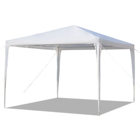 Tente Imperméable 3 X 3m Avec Tubes Spiralés Pavillon De Jardin , Blanc 5 Tente Imperméable 3 X 3m Avec Tubes Spiralés Pavillon De Jardin , Blanc – Image 3