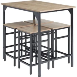 Ensemble Table De Bistrot EDINBURGH 1 Table + 4 Tabourets De Bar - Ensemble Table De Bar, Ensemble Table De Bistrot, Table Haute Avec 4 Tabouret De Bar 9 Ensemble Table De Bistrot EDINBURGH 1 Table + 4 Tabourets De Bar - Ensemble Table De Bar, Ensemble Table De Bistrot, Table Haute Avec 4 Tabouret De Bar -Promos Verde Rêverie Boutique 54848654 3