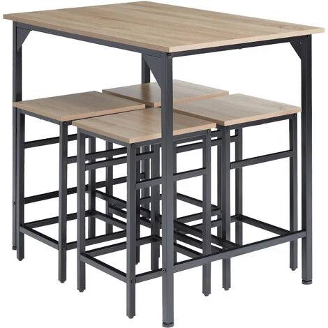 Ensemble Table De Bistrot EDINBURGH 1 Table + 4 Tabourets De Bar - Ensemble Table De Bar, Ensemble Table De Bistrot, Table Haute Avec 4 Tabouret De Bar 5 Ensemble Table De Bistrot EDINBURGH 1 Table + 4 Tabourets De Bar - Ensemble Table De Bar, Ensemble Table De Bistrot, Table Haute Avec 4 Tabouret De Bar – Image 3