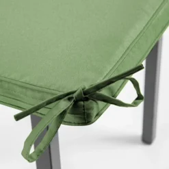 Lot De 4 Galettes De Chaise Polyester Vert Cactus 40x40x3 Cm -Promos Verde Rêverie Boutique 54926876 4